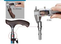 Bastón de fibra de carbono para ancianos, bastón ligero ajustable con cómodo mango en T, bloqueo rápido, regalo para padres - details 12