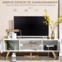 Mueble Moderno para Televisión de 65 Pulgadas Mesa de TV con 2 Puertas Estante Abierto de Madera - details 3