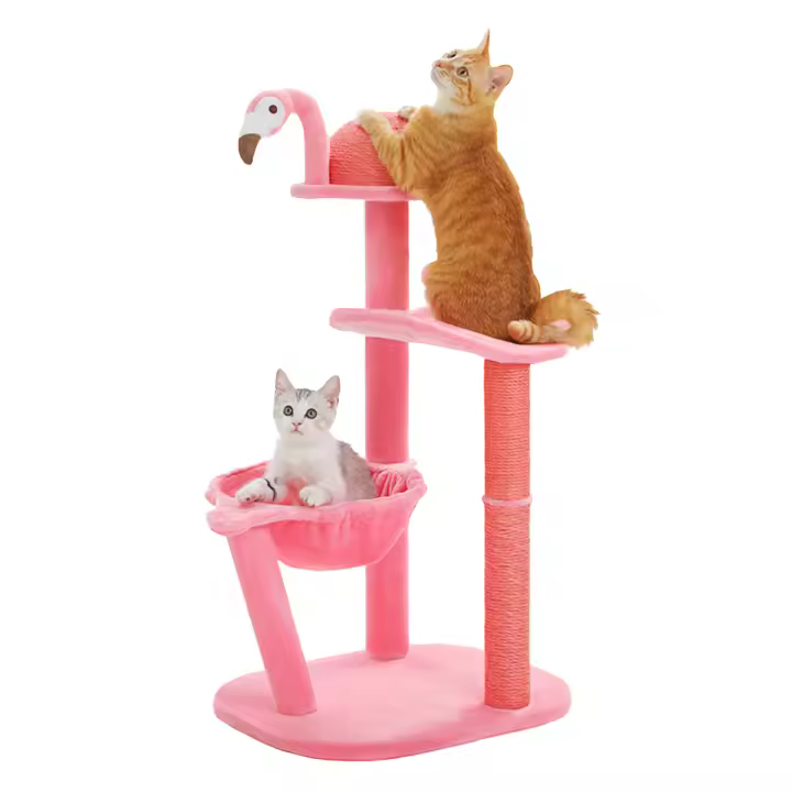 PAWZ Road Árbol de Calzado para Gatos 4 Niveles de Muebles Estilo Flamenco - 1
