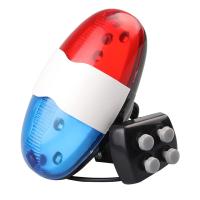 Timbre de Bicicleta con Sirena Electrónica de 4 Tons Luz de Coche Policial con 6 LED para Niños - details 2