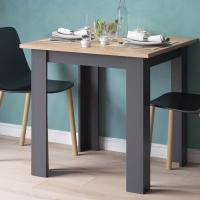Mesa de comedor, roble dorado/gris, 80 x 80 cm - details 2