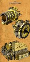 Microworld-rompecabezas de Metal 3D, juego de carro de artillería, modelo DIY, Kits de rompecabezas, juguetes de corte láser, regalos de Navidad para adolescentes, adultos y niños - details 4