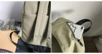 Mochila de nylon de moda sólida Estilo japonés para mujeres Ligera para secundaria y universidad - details 19