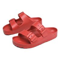 Zapatillas clásicas de verano para mujer, sandalias de playa sin cordones con doble hebilla, EVA ligera y cómoda - details 2