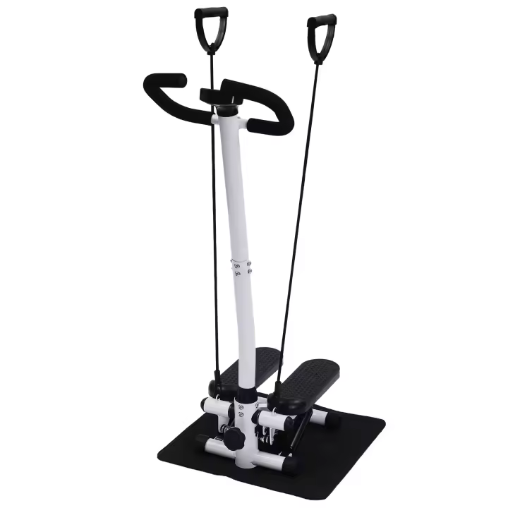 Health & Fitness Twist Stepper para el hogar, Stepper de ejercicio de bajo impacto para entrenamiento de cuerpo completo, con bandas de resistencia o manillares - 1