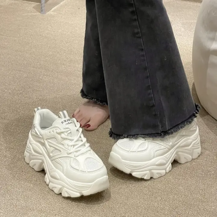 Zapatillas Deportivas Negras para Mujer 2025 Estilo Casual de Moda Zapatos de Malla de Cuero - 1