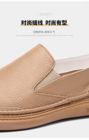 Primera capa de cuero de vaca zapatos casuales para hombres zapatos blancos transpirables para hombres zapatos - details 12