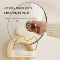 Soporte para tapa de olla con ventosa para colgar en la pared, sin perforaciones, soporte para tabla de cortar con buena carga, ahorro de espacio estable - details 8