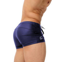 Jessborn-pantalones de natación de ángulo plano para hombre, Bóxer profesional de nailon, color sólido, para la playa - details 2