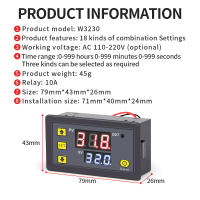 Minicontrolador de temperatura Digital W3230, regulador de termostato, Control de refrigeración y calefacción, termorregulador con Sensor, 12V, 24V, 220V - details 2
