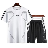 Conjunto Casual de Verano para Hombres Camiseta y Pantalones Cortos de Tenis, Traje Transpirable, Ropa para Correr de Secado Rápido, Tallas Grandes XXS-6XL, 2 Uds - details 3