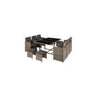 Conjunto de Jardín Exterior de Ratán Muebles para 4 Personas Terraza con Mesa de Vidrio - details 8