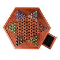 Damas Chinas de Madera, Damas Hexagonales, Cajón Cuentas de Cristal, Almacenaje Portátil - details 0
