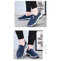 Zapatos De Lona Para Hombre Con Suela Suave Casual Transpirables Cómodos Con Mangas Slip-On Oxford De Tela Zapatos Casuales - details 5