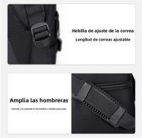 La mochila se puede aspirar y comprimir, mochila de expansión simple y de gran capacidad, de alta gama para hombres, bolsa de viaje. - details 32