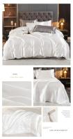 Sábana de Terciopelo Blanco WOSTAR para Cama Doble Queen Tamaño 220x240 Cubierta de Edredón de Lujo para Pareja Individuales Lavable - details 11