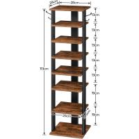 Zapatero, Estante Zapatero, Estantería para Zapatos, Mueble Zapatero de 8 Niveles, con 2 Ganchos, 50 x 28 x 113 cm, para Entrada, Dormitorio, Ahorra Espacio, Blanco - details 19