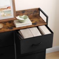 Cajonera para armario, cómoda dormitorio 8 cajones de tela, estantes de madera, cómoda de salón, cajas organizadoras, estructura metálica, estilo industrial - details 32