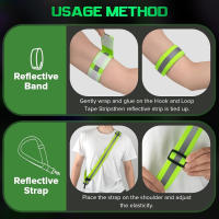 Reflective Sash for Walking at Night, High Visibility Reflective Running Gear with 2 Pcs Reflective Armbands - details 4