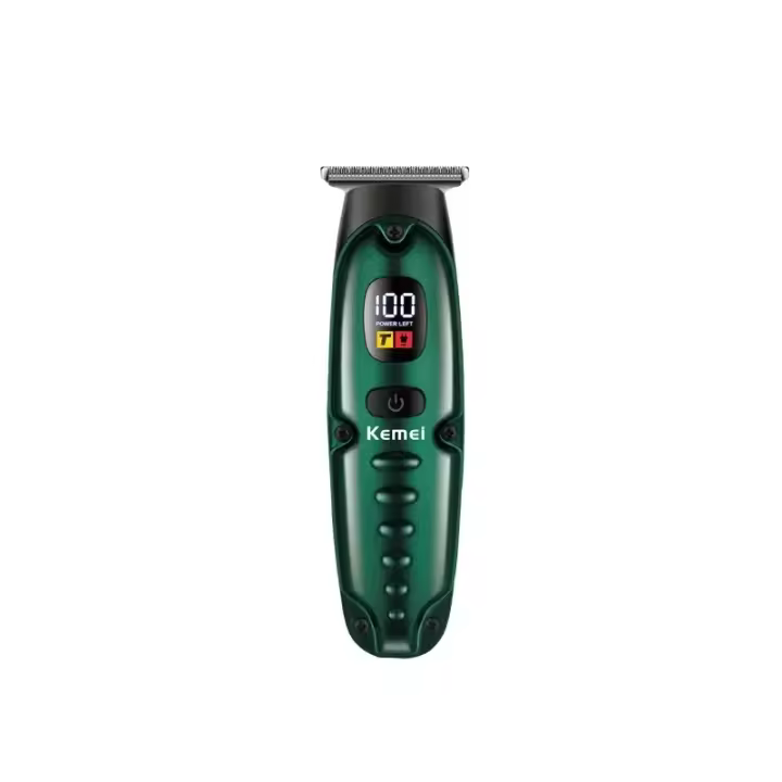 Kemei-cortadora de pelo eléctrica potente para hombres, Kit de aseo corporal para cabeza calva, recargable, inalámbrica - 1