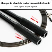 Comba de Crossfit Profesional de Aluminio, Comba de Fitness with Rodamientos y Mango Antideslizante, Cuerda de Saltar, Boxeo - details 3