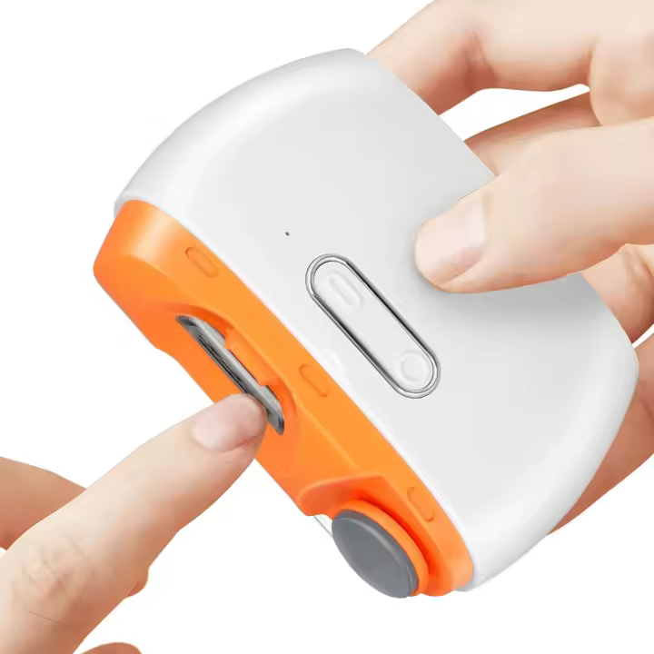 Cortapelos eléctrico 2 en 1, pulidora de uñas automática, seguro, recargable, inalámbrico, luz LED, cuidado del bebé - 1