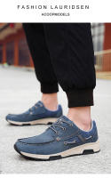 Zapatos para correr clásicos para hombre, zapatillas ligeras de cuero de ante, cómodos zapatos deportivos de gran tamaño, zapatos planos transpirables para correr - details 17