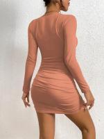 Elegante Vestido de Cintura Ajustada con Tirante de Espalda para Mujer en Otoño-Invierno - details 25