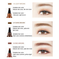 Lápiz líquido para cejas, sin decoloración delineador de cejas, maquillaje diario, 4 puntas - details 6