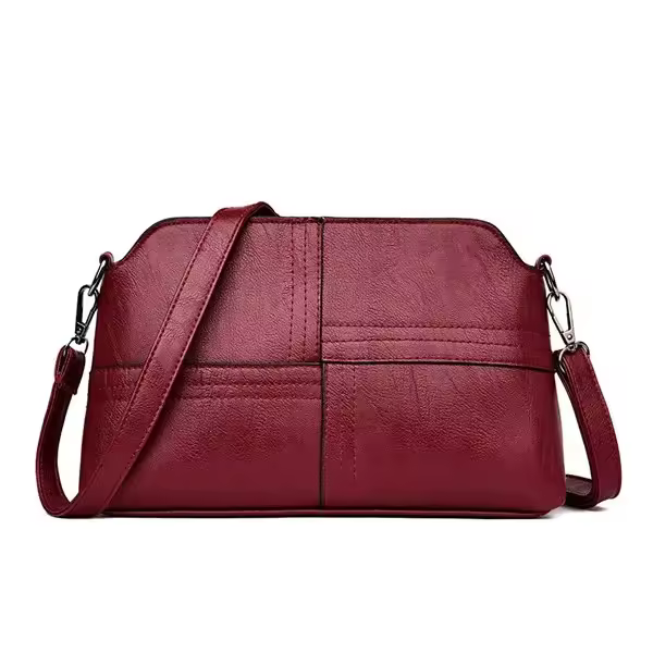 Nuevo Casual Messenger Bag Crossbody PU Leather Black Ladies Handbag Small Shoulder Bag Wallet - 1