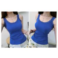 Tops negros, camiseta sin mangas de verano para mujer con Top de encaje, ropa interior roja, camisolas de encaje, ropa interior holgada, chaleco para mujer - details 12
