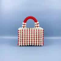 Vestido de cena de perlas bolso tejido a mano diseño de nicho bolso cuadrado con cuentas - details 7