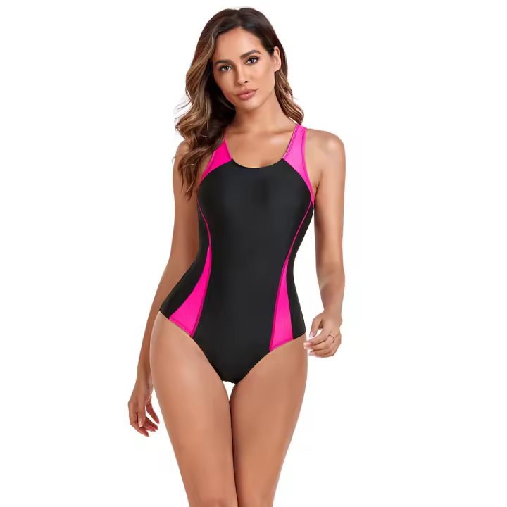 Riseado 2024 bañador deportivo natacion mujer traje de baño de retazos  traje de baño de competición sin mangas - 1