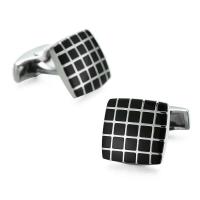 Gemelos esmaltados de latón negro de alta calidad para hombre, mancuernas de camisa francesa de estilo clásico, marca de moda, novedad de verano - details 5