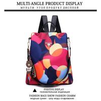 Mochila Multifuncional Antirrobo de Gran Capacidad Estilo Floral Correa de Hombro Arcuada - details 17