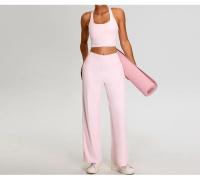 Conjunto de Yoga de Alta Cintura para Mujer Ropa Deportiva de 2 Piezas para Correr y Fitness - details 3