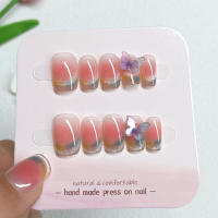 Uñas postizas de ojo de gato de mariposa 3D, encantadoras, cómodas de usar, manicura, decoración de bricolaje - details 1