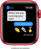 Apple Watch Series 6 (GPS, 44 mm) - Caja de aluminio con correa deportiva roja (renovada) - details 3