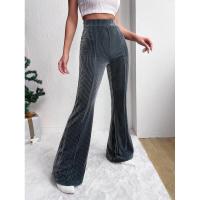 Pantalones acampanados lisos de pana de cintura alta para mujer, moda coreana, nuevos clásicos, Otoño Invierno - details 11