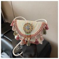 Bolso tejido a mano de verano estilo étnico de paja 2025 moda de interés especial nueva bandolera de hombro para vacaciones en la playa - details 26