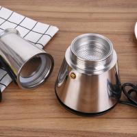 Cafetera eléctrica de acero inoxidable con enchufe europeo, máquina de Espresso con 6 tazas, percolador, cafetera clásica - details 2