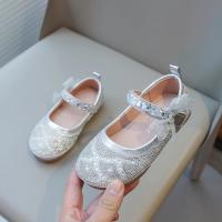 Zapatos de cuero para niñas, zapatos de vestir para niños, fiesta de boda, diamantes de imitación con pajarita de encaje, zapatos planos de princesa, Mary Janes dulce - details 5