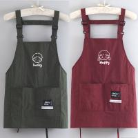 Delantal de cocina portátil de dibujos animados, delantal de cocina impermeable antiincrustante, delantal de Chef sin mangas a prueba de aceite para cocina casera - details 8