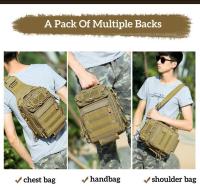 Bolsa táctica Molle para equipo de pesca en el pecho para hombre, Camping, senderismo, caza, eslinga, un solo hombro, bolsa deportiva - details 2
