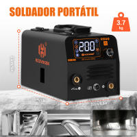 Máquina de Soldar Semi-Automática HZXVOGEN 3 EN 1 Inversor HVM200 Equipo de Soldadura Sin Gas - details 4
