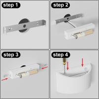 7W Blanco Cálido LED Modernos Lámpara de Pared Interior para Sala de Estar, Dormitorio, Pasillo (Incluye Bombilla LED), 2 Piezas - details 6