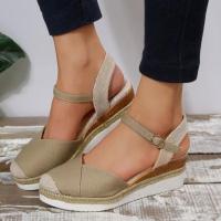 Sandalias de tacón de cuña para mujer, zapatos de verano - details 2