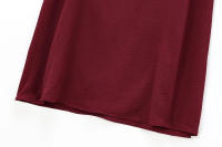 , Nueva serie de vestido de manga larga elegante apilado decorativo hasta la rodilla con cuello en V para mujer con cinturón para temperamento femenino - details 21
