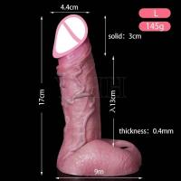 Funda realista de silicona de 6 tamaños Leten para agrandar el pene, condones grandes, juguetes sexuales para hombres, productos para extender el pene. - details 7