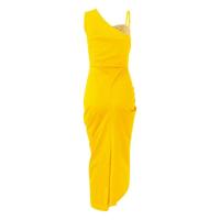 Vestido de noche con cuentas para mujer, abertura plisada, un solo hombro, europeo y americano, a la moda - details 9